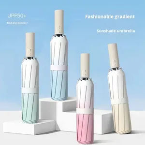 ร่มกันแดดและรังสียูวีแบบสองใช้ สีไล่ระดับสดใส โครงสร้างหนา 10 ซี่ พร้อมเคลือบสีดำอย่างดี ให้ความรู้สึกหรูหรา - Product Image 1