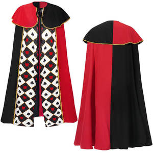 Disfraces <span class=keywords><strong>de</strong></span> Halloween <span class=keywords><strong>de</strong></span> <span class=keywords><strong>Reina</strong></span> del Póker, Capa Roja y Negra para Mujer - Product Image 2