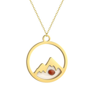 Collar <span class=keywords><strong>de</strong></span> Acero Inoxidable con Colgante <span class=keywords><strong>de</strong></span> Semilla <span class=keywords><strong>de</strong></span> Mostaza Chapado en <span class=keywords><strong>Oro</strong></span> Vintage, Joyería Religiosa con la Frase 'La Fe Puede Mover Montañas', Regalos Cristianos - Product Image 1