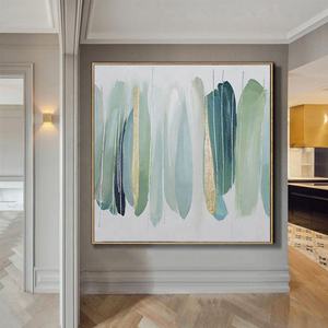 Vendita calda Poster moderno colore lamina d'<span class=keywords><strong>oro</strong></span> arte 100% <span class=keywords><strong>pittura</strong></span> a olio fatta a mano su tela per soggiorno Wall Art - Product Image 2