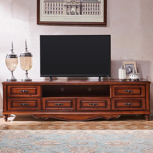 American Style Solid Wood <b>TV</b> Cabinet With Storage Living Room Furniture Retro Design <b>TV</b> <b>Stand</b> - Product Image 1
