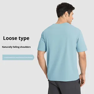 Casual Men's Sports Short-Sleeved Top Outdoor Running Lightweight Breathable Loose All-Match Fitness <strong>T</strong>-<strong>Shirt</strong> Fleece <strong>3D</strong> Pattern - Product Image 3
