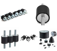 Supports anti-vibrations en caoutchouc pour machines-outils avec goujons filetés, amortisseurs de chocs