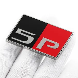 Factory Supplier Silver Metallic Sticker Label Car Grill Badge Enamel Car Emblems 3D Letter Ally Metal Badge Emblem