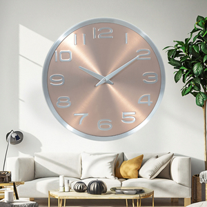 12inch preciser treo đồng hồ treo tường Thông tư ngắn gọn thạch anh trang trí kim loại đồng hồ Arab số trang trí nhà đồng hồ - Product Image 4