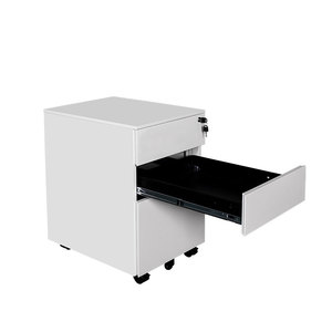 Modern High Quality 3-Drawer Vertical Mobile Steel File <b>Cabinet</b> Adjustable <b>Lockable</b> for Home Office Bank Kitchen School Hospital - Product Image 3
