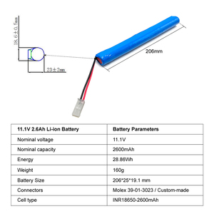 Pack de batteries rechargeables personnalisées 1S <span class=keywords><strong>2S</strong></span> 3S 4S 6S 3.7V 7.4V 11.1V 14.8V 14V 14.4V Lithium-<span class=keywords><strong>ion</strong></span> 18650 <span class=keywords><strong>Li</strong></span>-<span class=keywords><strong>ion</strong></span> avec <span class=keywords><strong>BMS</strong></span> - Product Image 5