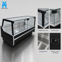 Vitrine réfrigérée Unitech HS-FSF-180 pour charcuterie, vitre droite, refroidissement par air, thermostat réglable, 400L, 2-8°C, vitrine à viande