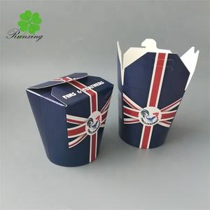 Gran oferta, Impresión <span class=keywords><strong>de</strong></span> logotipo personalizado <span class=keywords><strong>de</strong></span> grado alimenticio, papel Kraft desechable, contenedor para llevar, embalaje <span class=keywords><strong>de</strong></span> alimentos, caja redonda <span class=keywords><strong>de</strong></span> <span class=keywords><strong>Kebab</strong></span> Doner - Product Image 2