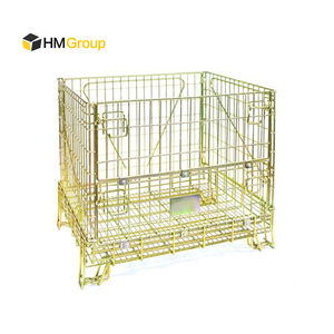 Contenitori in Rete Metallica Saldata Zincata per Magazzino, Durevoli, per Stoccaggio Bottiglie di Vino, con 4 Ruote - Product Image 3