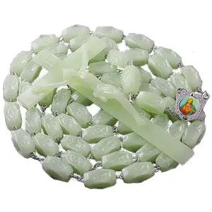 <span class=keywords><strong>Chapelet</strong></span> catholique en plastique lumineux de grande taille pour décoration murale, crucifix de Jésus, robuste, relié avec un œillet en aluminium - Product Image 1