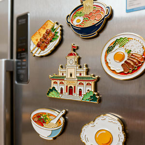 Aimants de réfrigérateur personnalisés en métal plaqué argent avec logo en émail doux coloré, aimants rigides sur mesure - Product Image 6