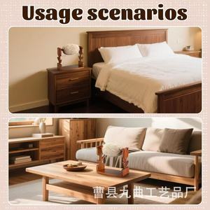 Wooden Spool Holder Flower Shape Rotating Yarn Ball Storage Rack <b>Desktop</b> Stationary Organizer - Product Image 3