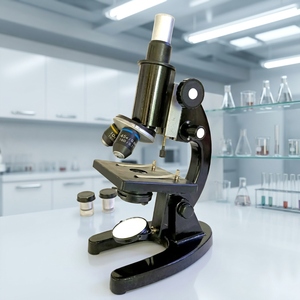 Microscope biologique monoculaire avec caméra 1080P, oculaire 10x, objectif 40x 100x, mise au point manuelle, métal, pour laboratoire et enseignement - Product Image 3