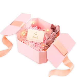 Caja de Cartón para Regalos de Joyería, Cosméticos y Maquillaje, con Doble Puerta, Impresión Personalizada, Forma Hexagonal, Octogonal o de Corazón - Product Image 2