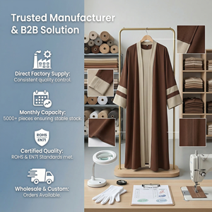 Conjunto de Ropa de Oración en Dos Tonos Café para una Cobertura Diaria Serena - Product Image 6