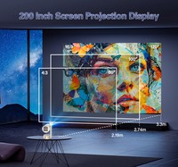 Projecteur domestique Z12 ultra haute définition 1080P 260 lumens Android12 TOF haut-parleur extérieur grand format 4K BT5.2