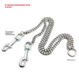 Набор двойных поводков для собак из нержавеющей стали класса люкс, прочный, с защитой от спутывания, для выгула двух собак - Product Image 2