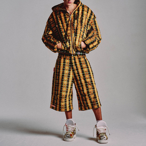 Veste à <span class=keywords><strong>capuche</strong></span> épaisse en flanelle imitation à carreaux 100 % coton, coupe oversize et carrée, style streetwear décontracté pour <span class=keywords><strong>homme</strong></span>, personnalisable OEM/ODM - Product Image 1