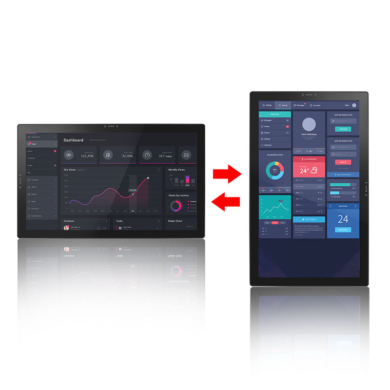 21.5 Inch IPS RK3288 4G+16G PCAP Interface Android Open Frame LCD Monitor All in One Industrial PC with AMD Processor