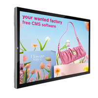 Layar Sentuh LCD Indoor 32-100 Inci untuk Iklan di Dinding, Cocok untuk Pusat Perbelanjaan & Lift, Full Color, Berperingkat IP65