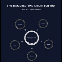 Cincin Pintar R12 Baru dengan Layar Berwarna: Monitor Kesehatan Multifungsi (Penghitung Langkah, Detak Jantung, Oksigen Darah, Pelacak Tidur)