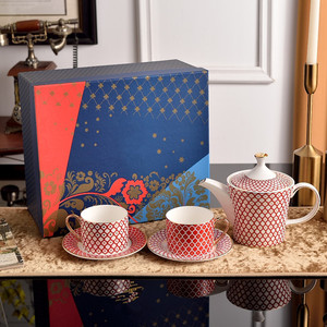 ชุดแก้วกาแฟเซรามิกดีไซน์มีเอกลักษณ์ วินเทจหรูหรา สำหรับดื่มกาแฟยามบ่าย - Product Image 4