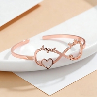 Pulsera de Acero Inoxidable con Certificación CE, Regalo de San Valentín, Ciclo Infinito, Personalizable