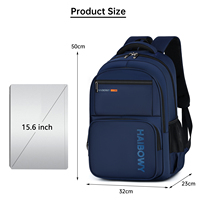 Sac à dos pour ordinateur portable HAIBOWY grande capacité, imperméable, design simple et décontracté, logo personnalisé, pour les voyages d'affaires, les étudiants