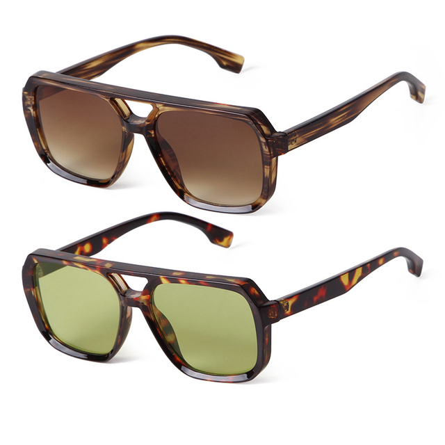 22749 Brand Designer China Wholesale Sun Glasses Custom Logo Shades Men Plastic Leopard Vintage Women Square Sunglasses