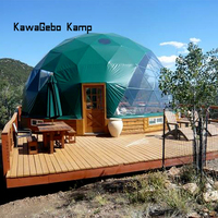 Kawagebo Kamp 7M PVC Party Trade Show Luxury Outdoor Camping Glamping Igloo Geodesic Dome Hotel Tente Maison avec salle de bain