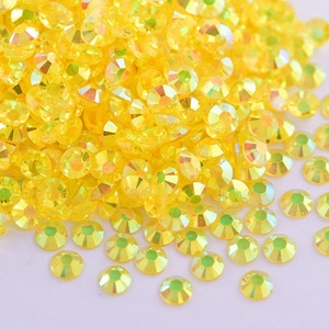 คริสตัลสโตนแบบไม่ใช้ความร้อน แพ็คขายส่งจากโรงงาน สีชมพูเจลลี่ ฐานใส AB เรซิ่น - Product Image 3