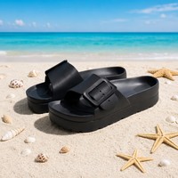 Claquettes en EVA à boucle, logo personnalisé, OEM, certifiées BSCI SMETA, antidérapantes, légères, de qualité supérieure, unisexes, vente en gros d'usine