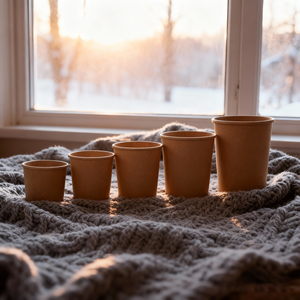 Vaso de papel kraft desechable, personalizado con logo, blanco/marrón, a prueba de agua, para sopa caliente, comida para llevar. - Product Image 2