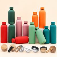 Botella de Vacío de Acero Inoxidable 304 de 500ml y 750ml con Forma de Cola, con Tapas Intercambiables para Proyectos de Marca Personalizada, Venta al Por Mayor