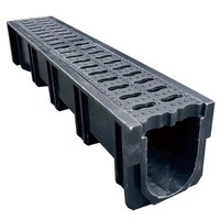 Système de drainage de tranchée de gouttière de drain d'eau de béton de résine PVC U en forme de canal et couverture de drainage composite de résine