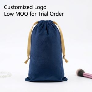 Custom Logo Printed Velvet Jewelry Bag Drawstring Gift <b>Perfume</b> Storage Velvet Bag <b>Mini</b> Travel Jewelry Bag String Bag Drawstring - Product Image 2