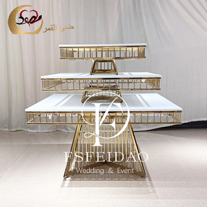 Proveedor de bodas, acero inoxidable, 3 uds., mesa de Pastel de Bodas para fiesta - Product Image 1