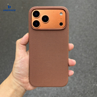 Pour iPhone Housse en cuir magnétique Mag 17 Pro Max Étui en cuir personnalisé Étui de téléphone en cuir