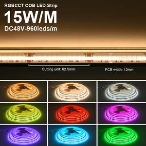 Bande <span class=keywords><strong>LED</strong></span> COB RGBCCT ultra longue professionnelle haute densité 48V sans chute de tension, <span class=keywords><strong>ruban</strong></span> flexible sans points IP20 RA90 pour plafond de projet - Product Image 3