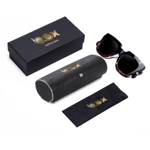 Coffret cadeau de lunettes de luxe personnalisé <span class=keywords><strong>Emballage</strong></span> de lunettes de soleil en <span class=keywords><strong>carton</strong></span> rigide noir mat brillant revêtement UV fermeture magnétique - Product Image 3