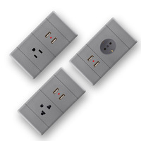 118 tipo americano/Tailandia/interruptores y enchufes de pared estándar universales de EE. UU. Con USB/tipo-c/interruptor de luz y enchufes