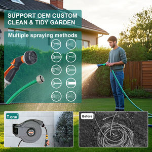 आधुनिक डिजाइन गार्डन नली रील फैक्ट्री स्वचालित रिट्रेटेबल गार्डन आउटडोर गार्डन नली - Product Image 6