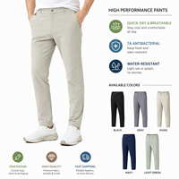 Pantalon de jogging homme personnalisé OEM, séchage rapide, extensible, léger, taille élastique, poches latérales, coupe slim fuselée