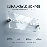 Panneaux en acrylique imprimés sur mesure, minimalistes et élégants, plaques commerciales faciles à installer, adaptés aux bureaux, hôpitaux, salons, art déco