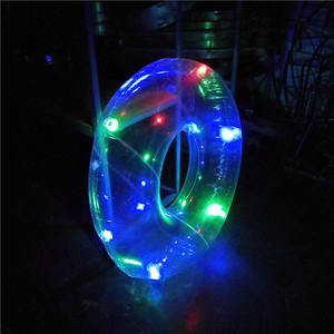 Led Inflatable Swimming Ring 120Cm Round Unisex For Adults With Strip Lights Environmentally Friendly Pvc Material - Product Image 3