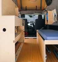 Lemari Kabinet Kayu Lapis Melamin Anti-Selip Dua Sisi dengan Veneer Birch untuk Camper Van - Desain Eropa Kelas Satu Tahan Api dan Air