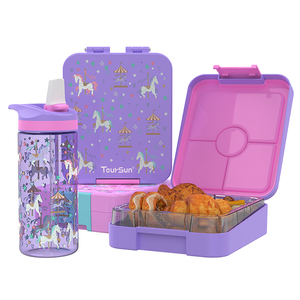 Set de Lonchera Infantil Aislada y Botella de Agua de Plástico a Prueba de Fugas para Viajes Escolares - Product Image 1