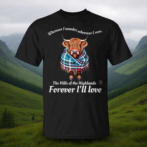 Camiseta Highland Cow Scottish Ancestry de manga corta, unisex, cuello redondo, impresión digital, reuniones familiares, fiesta - Product Image 3