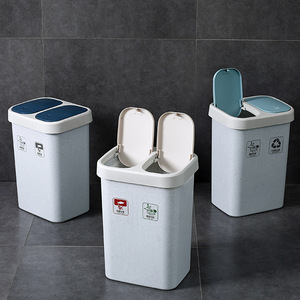 Ngoài Trời Rác Có Thể Tái Chế Ướt Và Khô Phân Loại Nhựa Báo Chí Chất Thải Bin Thùng Rác Có Thể Với Nắp - Product Image 2